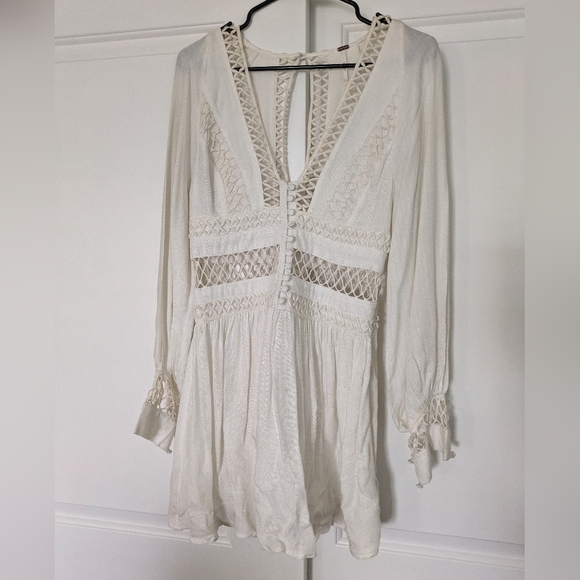 Women's Free People I Think I Love You Boho Short Dress Size 0 - Picture 5 of 11